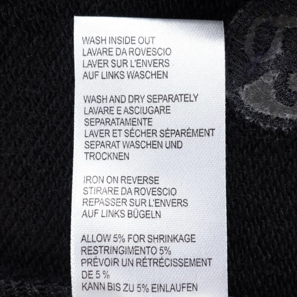 Paul Smith Zip-Up Embroidered Hoodie Cotton Men's Medium Black - Picture 5 of 6